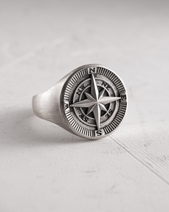 Серебряное кольцо COMPASS. POLAR STAR / Кольца