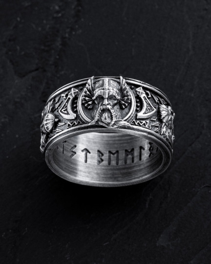 Срібний перстень VIKINGENES FORFEDRE. RUNES / Персні