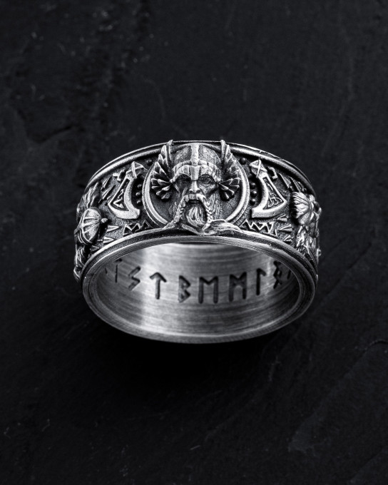 Срібний перстень VIKINGENES FORFEDRE. RUNES / Персні