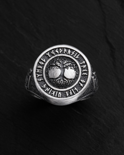 Серебряное кольцо YGGDRASIL TREE OF LIFE VIKING / Кольца