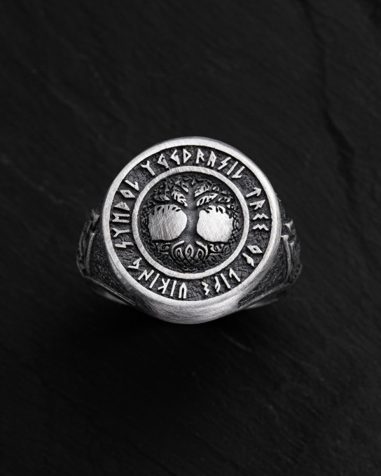 Серебряное кольцо YGGDRASIL TREE OF LIFE VIKING / Кольца