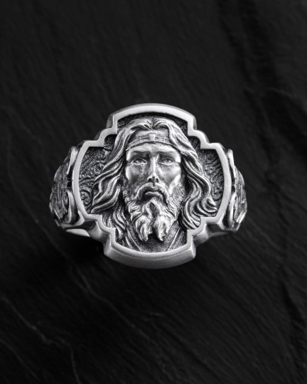 Серебряное кольцо THE FACE OF JESUS ​​THE SAVIOR / Кольца
