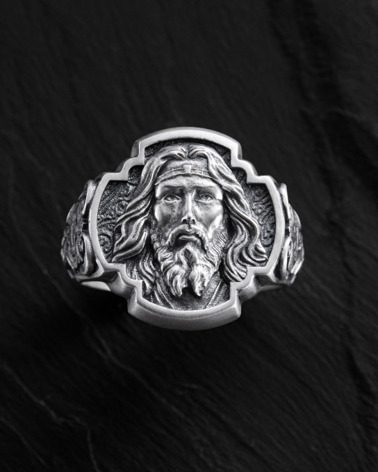 Серебряное кольцо THE FACE OF JESUS ​​THE SAVIOR / Кольца