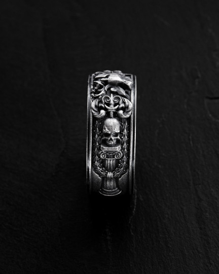 Серебряное кольцо GLADIATOR. MEMENTO MORI / Кольца + 2