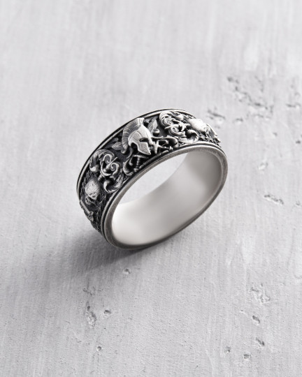 Серебряное кольцо GLADIATOR. MEMENTO MORI / Кольца + 4