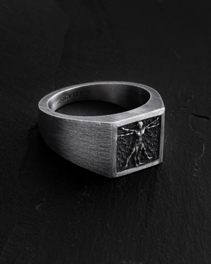 Серебряное кольцо VITRUVIAN MAN (Leonardo da Vinci) STAR / Кольца + 2