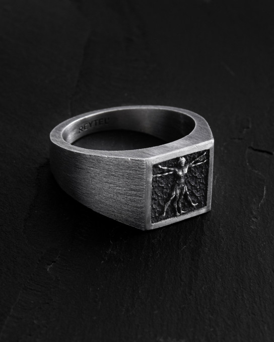 Срібний перстень VITRUVIAN MAN (Leonardo da Vinci) / Персні + 3