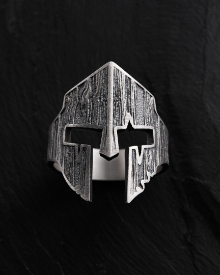 Серебряное кольцо SPARTAN WARRIOR'S HELMET / Кольца