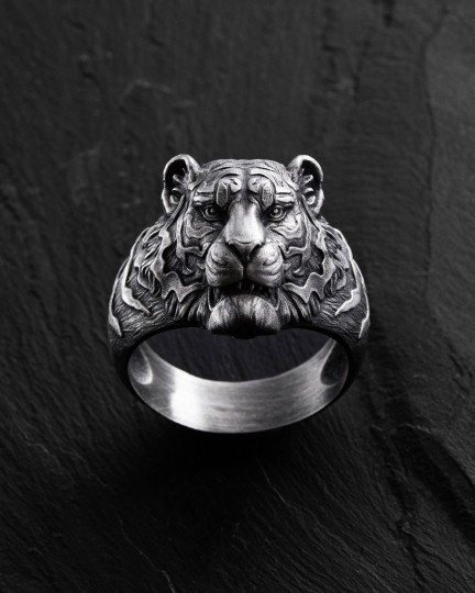 Серебряное кольцо ТHЕ TIGER / Кольца