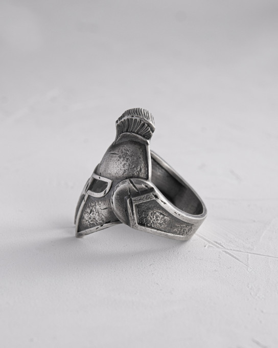 Серебряное кольцо SPARTAN HELMET / Кольца + 8