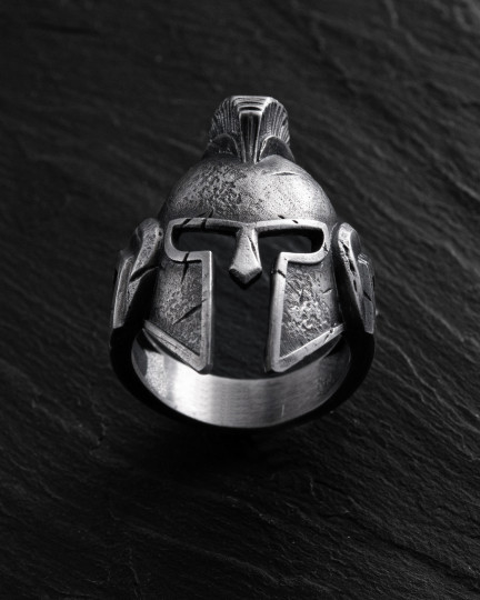 Серебряное кольцо SPARTAN HELMET / Кольца + 3