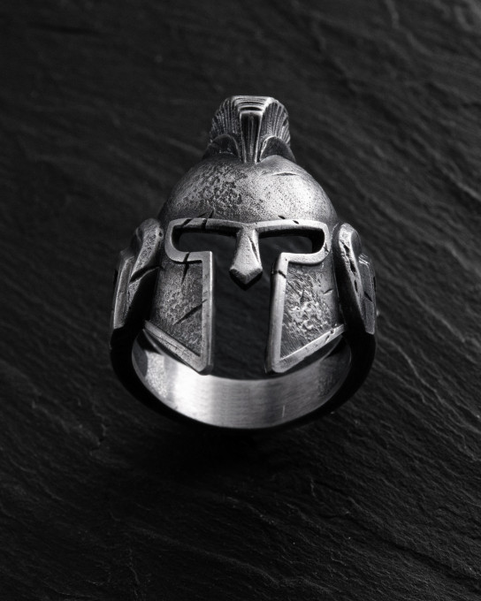 Серебряное кольцо SPARTAN HELMET / Кольца + 5