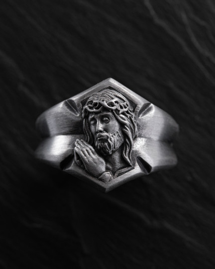 Серебряное кольцо SAVIOR CHRIST JESUS / Коллекции