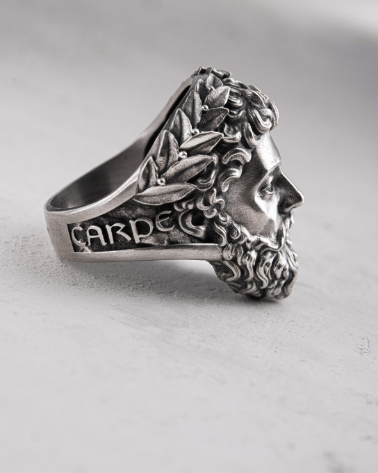Серебряное кольцо ZEUS. MEMENTO MORI / Кольца + 8