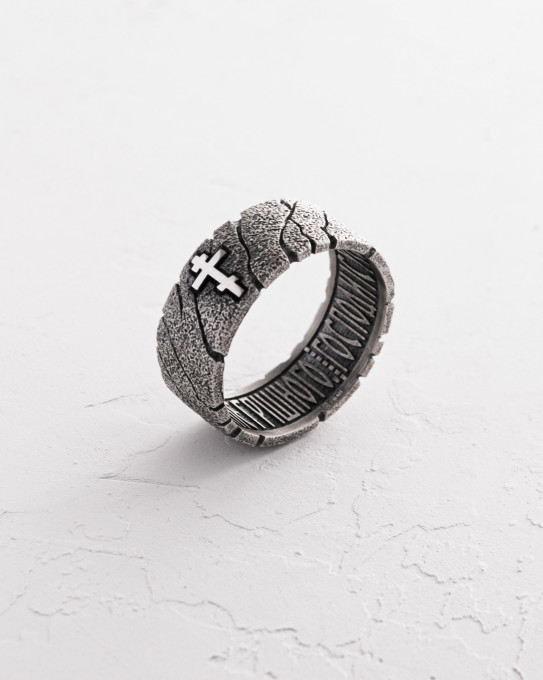 Серебряное кольцо HAVE MЕRCY ON ME / Кольца + 6