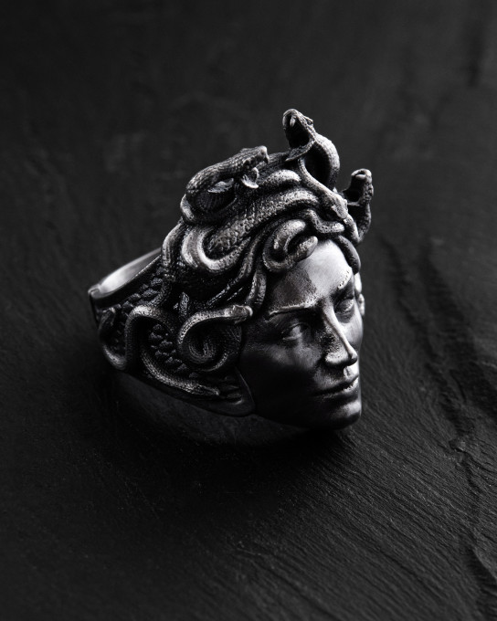 Серебряное кольцо GORGON MEDUSA / Кольца + 4