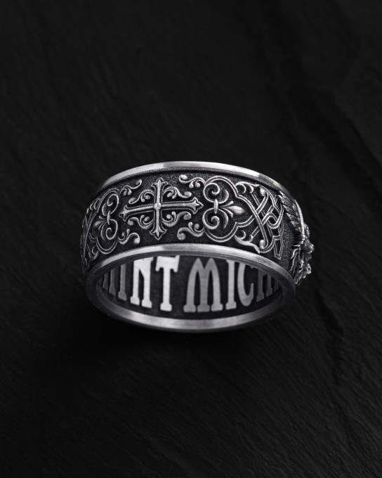 Серебряное кольцо SAINT MICHAEL / Кольца + 5