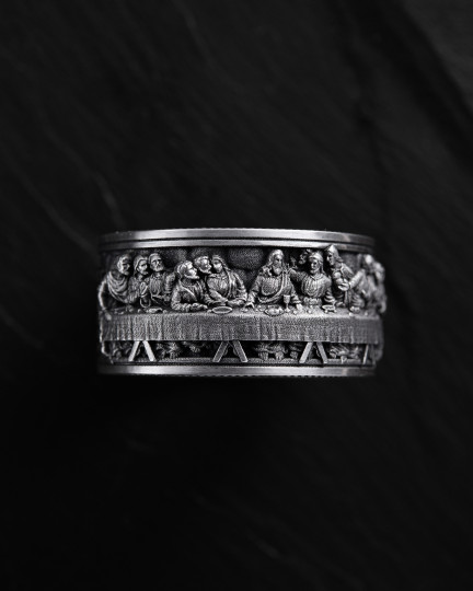 Серебряное кольцо THE LAST SUPPER (Leonardo) / Кольца + 3