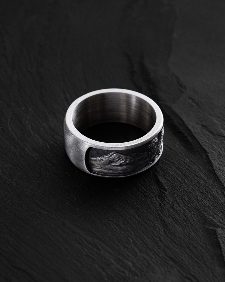 Silver ring FIGHT OF THE TIGER 3476