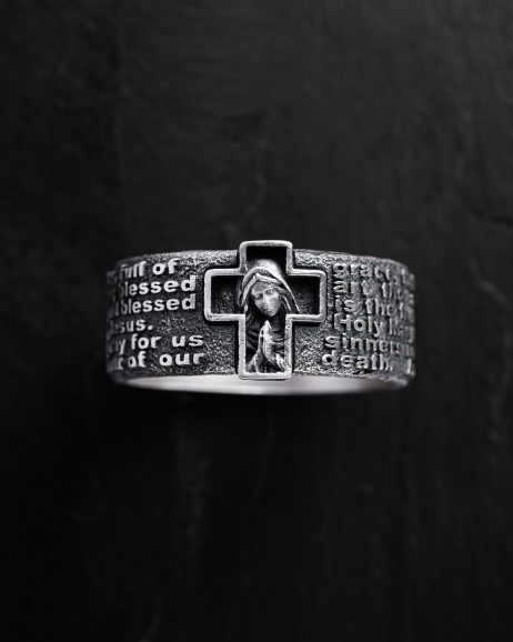 Серебряное кольцо PRAYER TO HAIL MARY 3