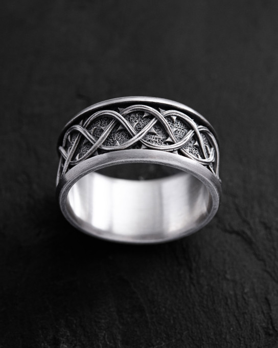 Срібний перстень THORN CROWN / Персні + 6