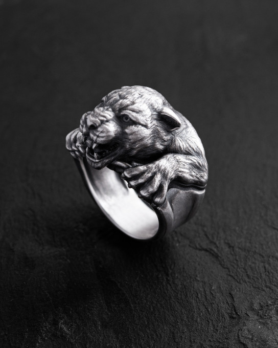 Серебряное кольцо PANTHER / Кольца + 4