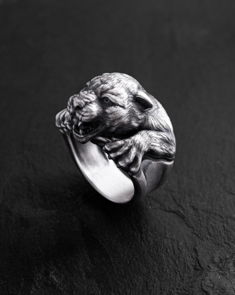 Серебряное кольцо PANTHER 2