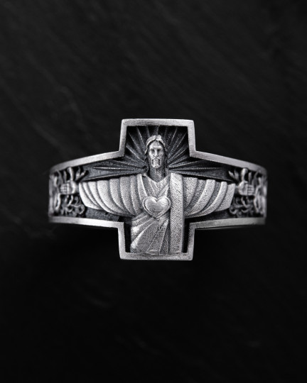 Серебряное кольцо DIOS ES AMOS / Кольца