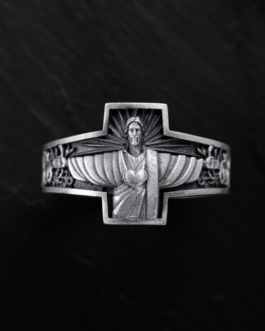 Срібний перстень DIOS ES AMOS / Персні