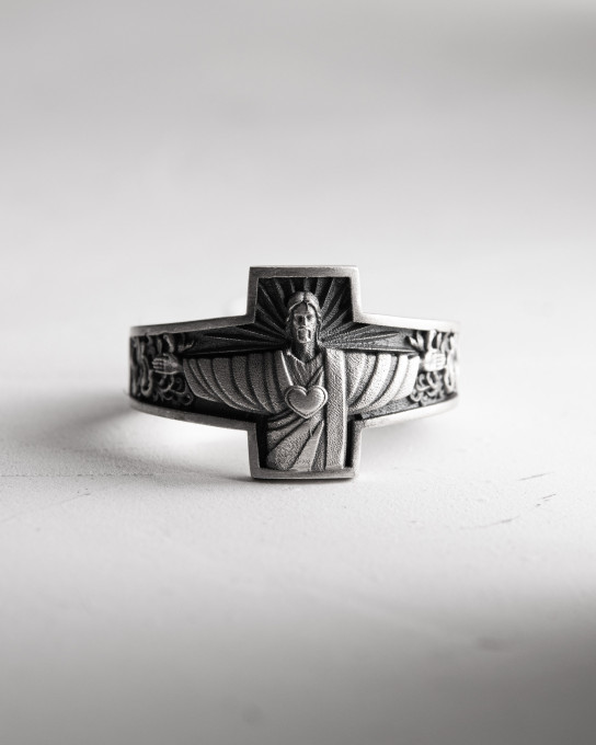 Срібний перстень DIOS ES AMOS / Персні + 7