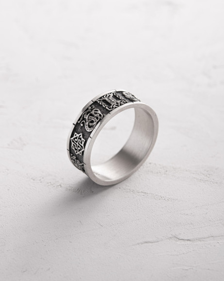 Silver ring NORDIC LEGACY 2