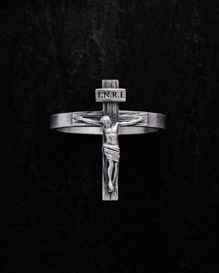 Срібний перстень JESUS CRUCIFIX INRI 2 Reytel Срібний перстень JESUS CRUCIFIX INRI 2