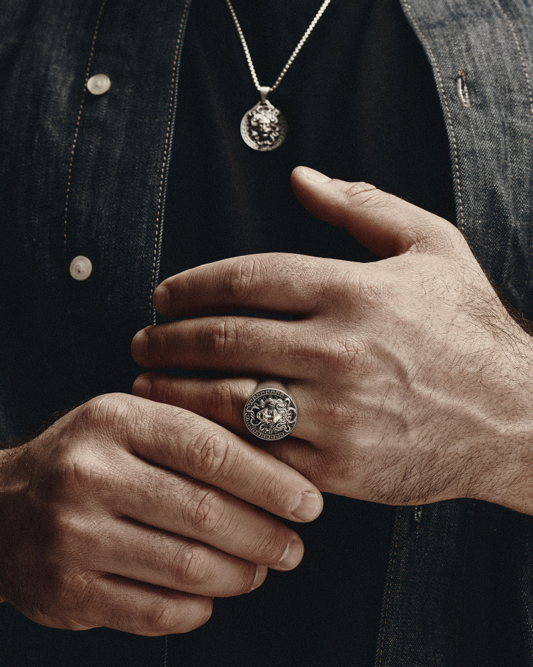 Silver ring GORGON MEDUSA 2