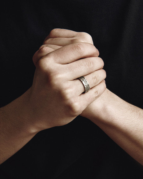 Silver ring RELIEF 2