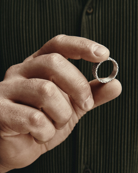 Срібний перстень HONEYCOMB 8