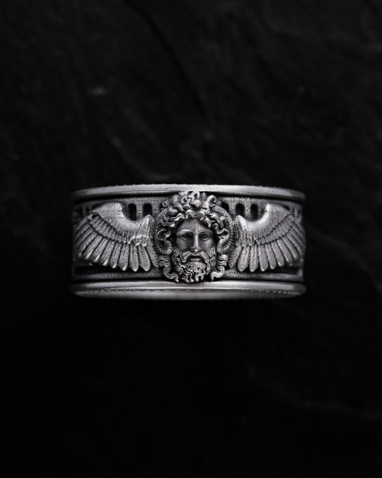 Срібний перстень ZEUS - GREEK GOD / Персні + 3