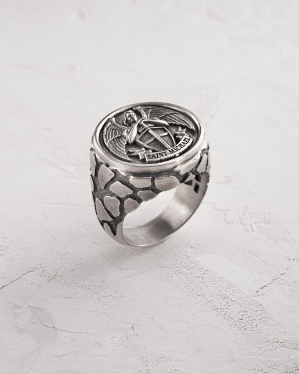 Серебряное кольцо SAINT MICHAEL / Кольца + 3
