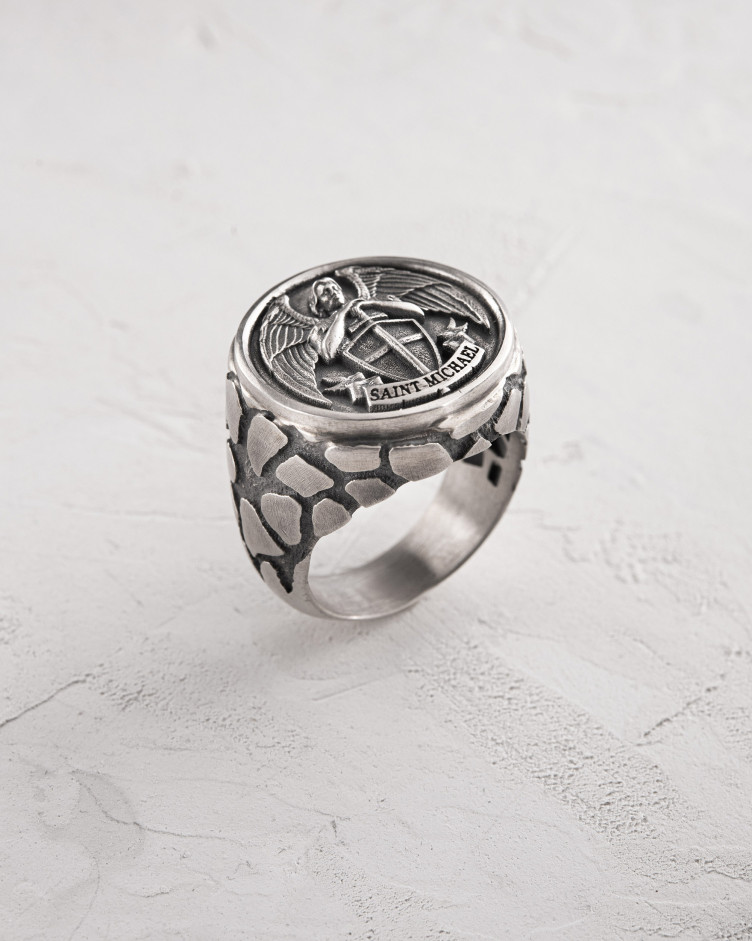 Серебряное кольцо SAINT MICHAEL 2
