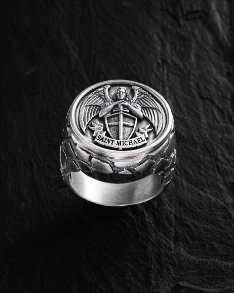 Срібний перстень SAINT MICHAEL 4