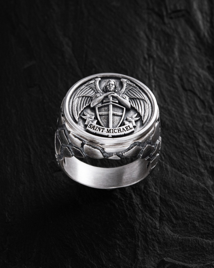 Серебряное кольцо SAINT MICHAEL 4