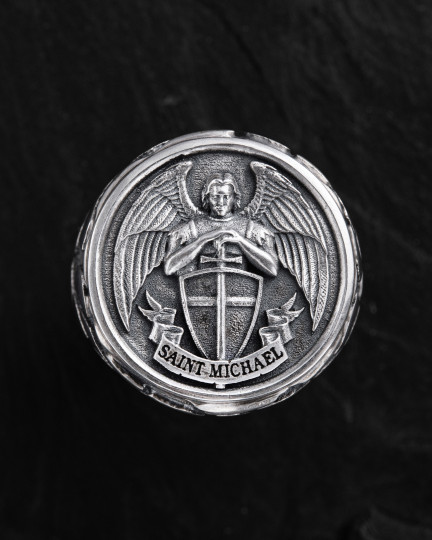 Серебряное кольцо SAINT MICHAEL / Кольца + 4