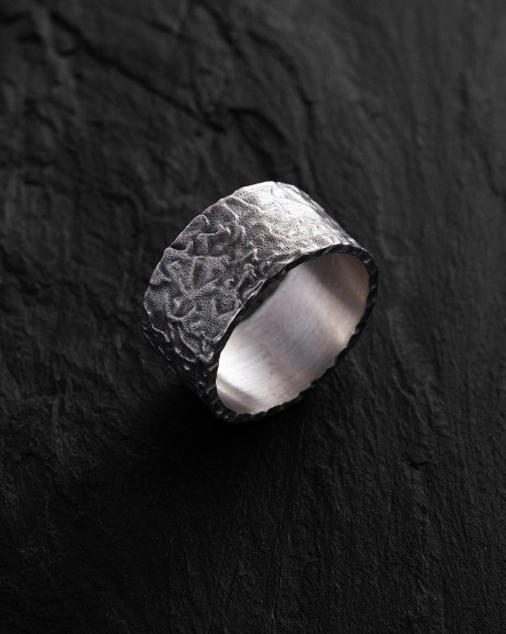 Silver ring RELIEF 2