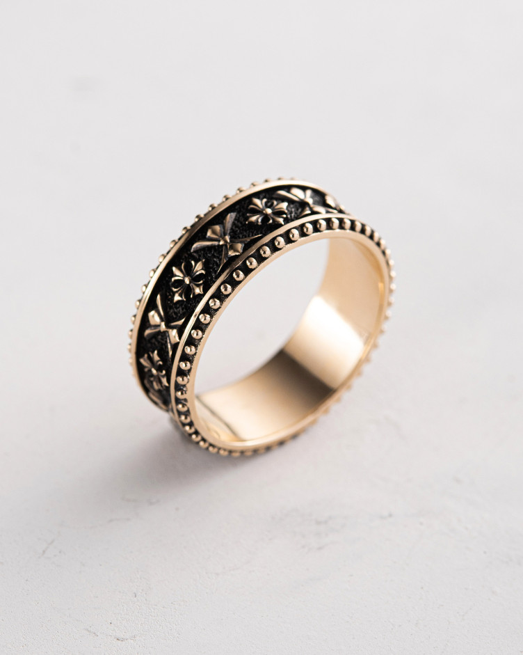 Ring CELTIC KNIGHT PATTERN (14k yellow gold) 2