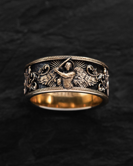 Ring ARCHANGEL MICHAEL (14k yellow gold) 3