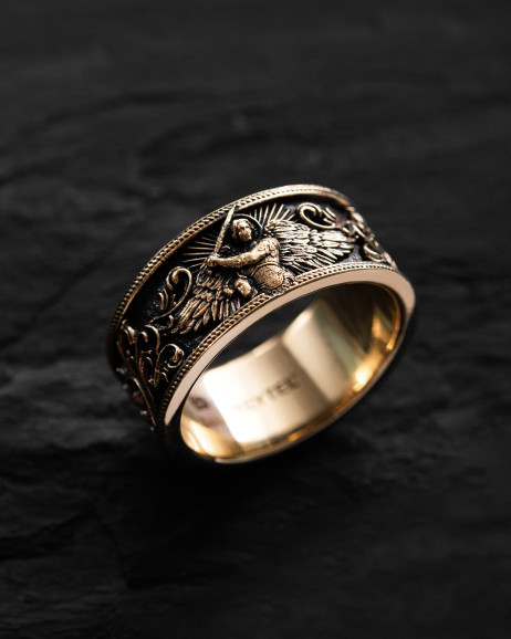 Ring ARCHANGEL MICHAEL (14k yellow gold) 5