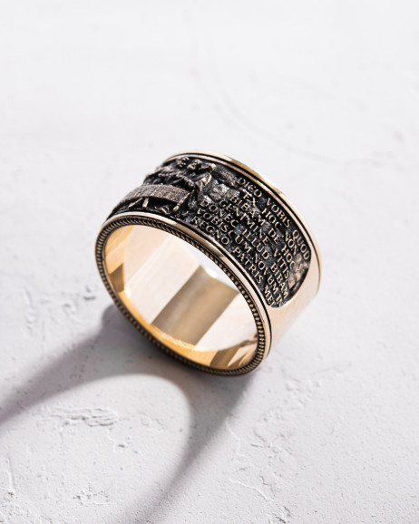 Ring THE LAST SUPPER (Leonardo) 14k yellow gold 4
