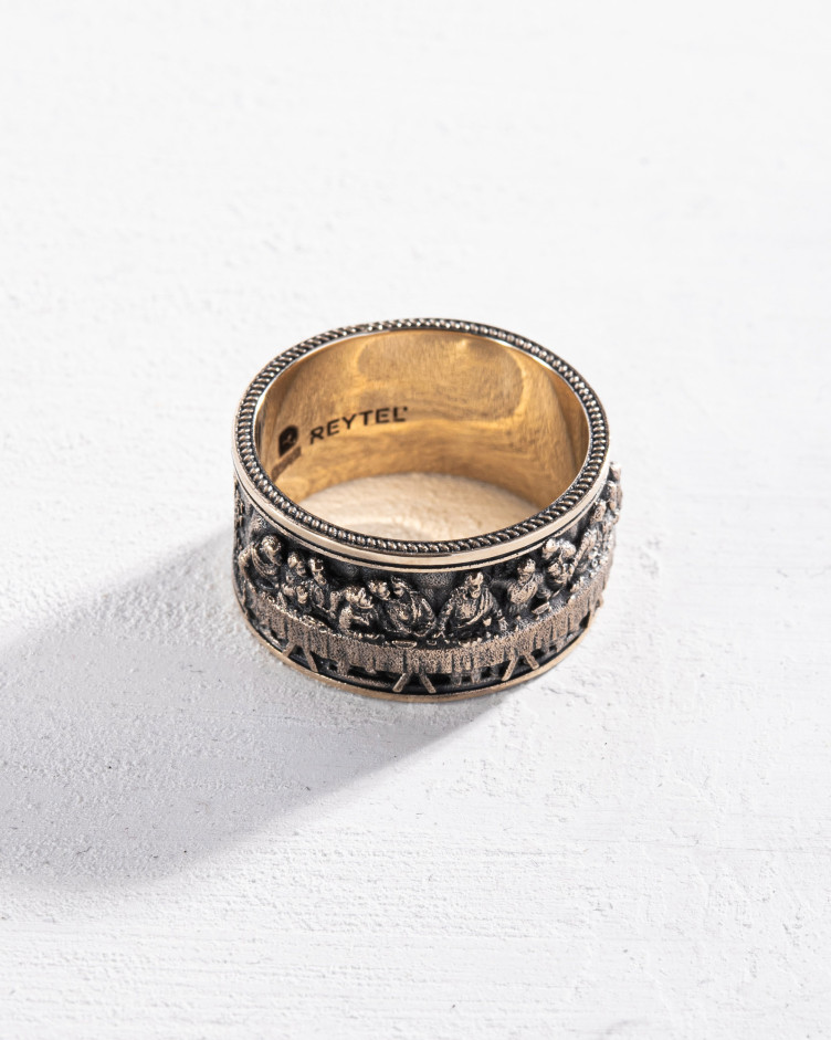 Ring THE LAST SUPPER (Leonardo) 14k yellow gold 2