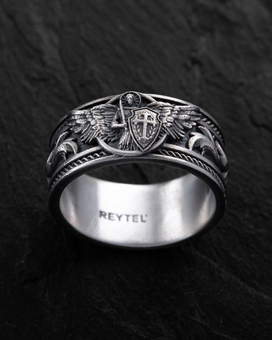Серебряное кольцо SAINT MICHAEL / Кольца + 3