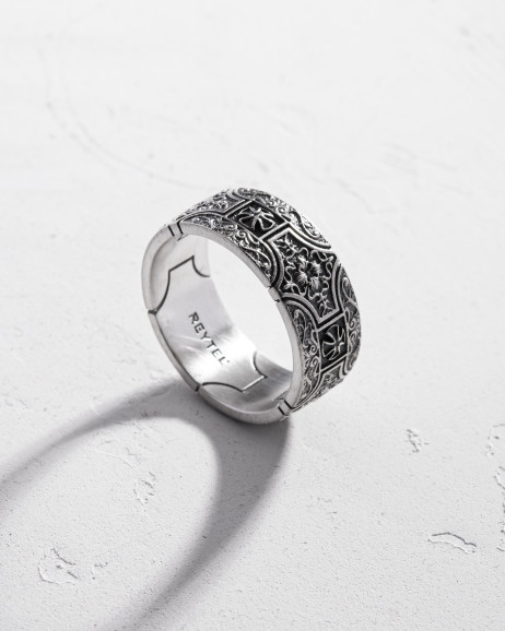 Silver ring MALTESE TEMPLAR CROSS