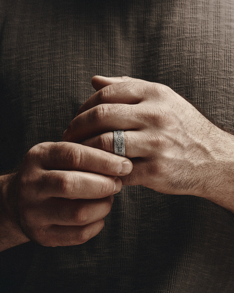 Silver ring MALTESE TEMPLAR CROSS 2